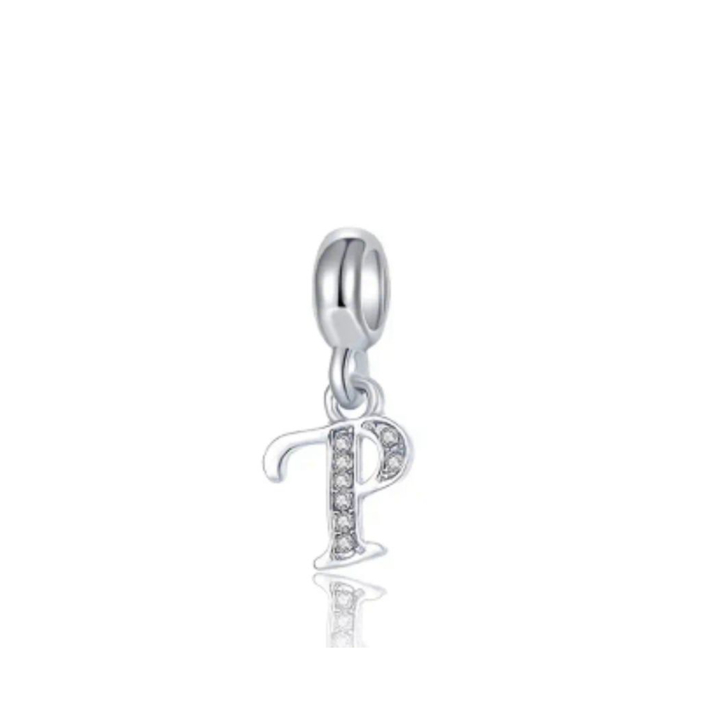 Silver Letter P Charm